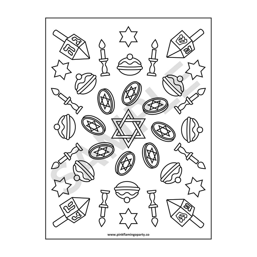 Hanukkah Coloring Sheet