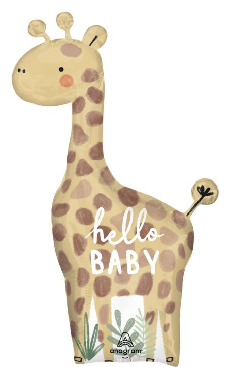 "Hello Baby" Giraffe Balloon