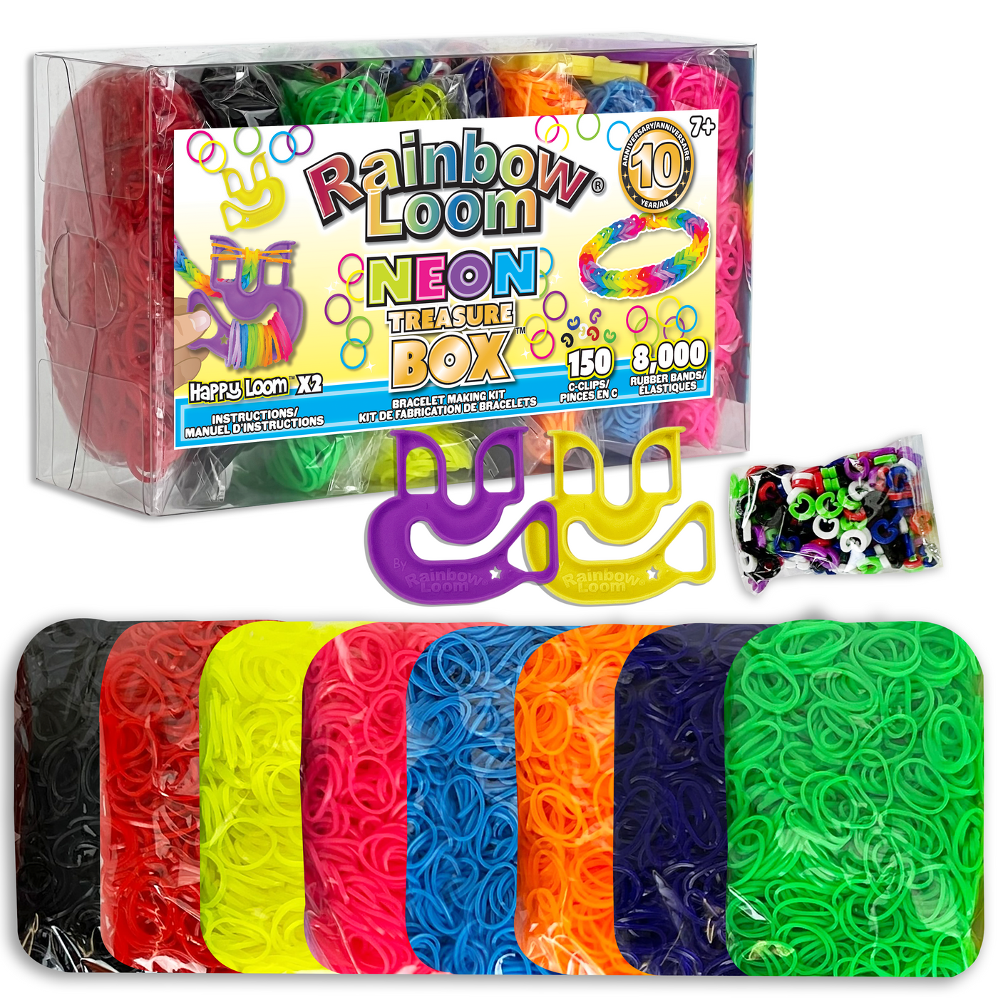 Neon Rainbow Loom Treasure Kit
