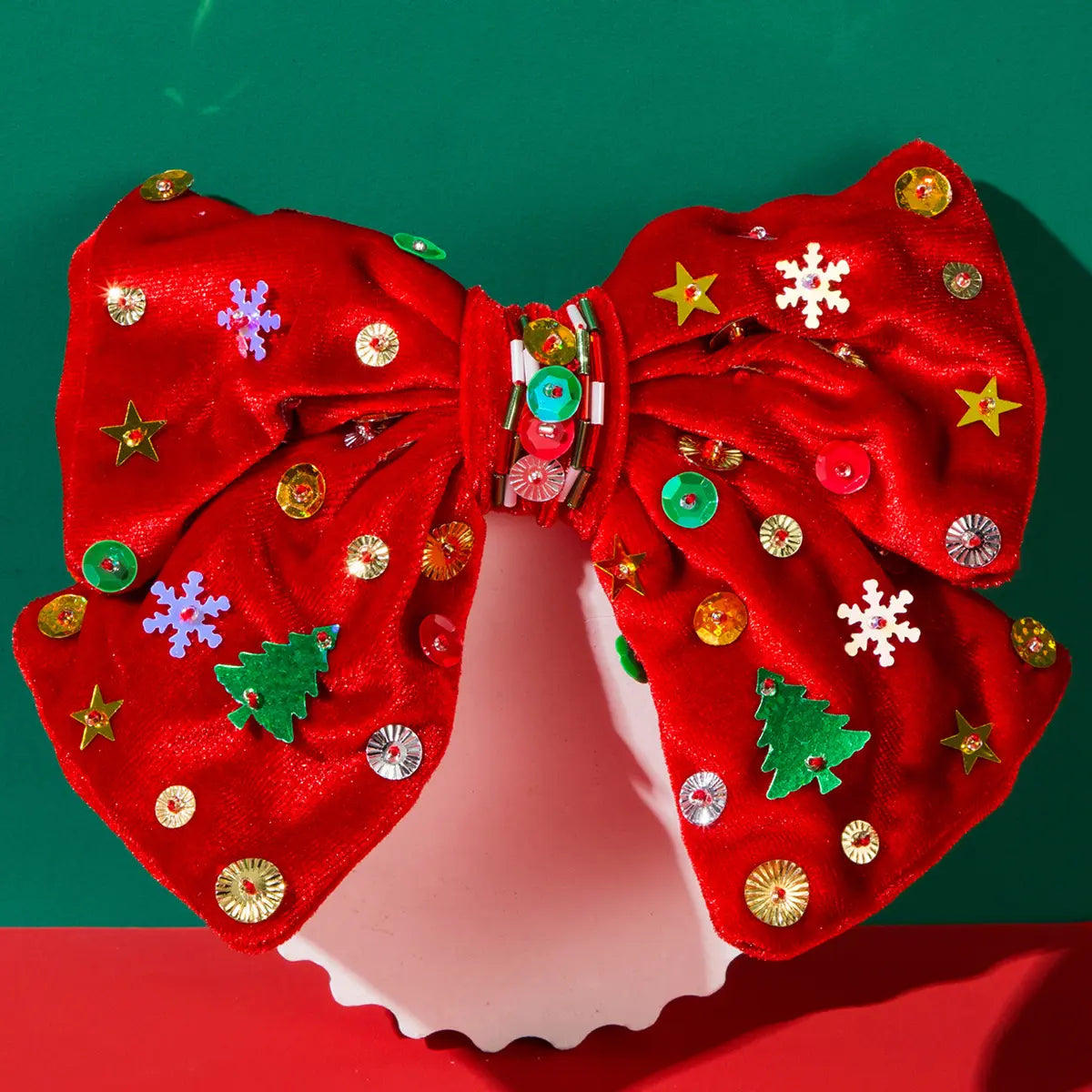 Sequined Velvet Short Christmas Bows