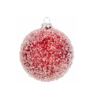 Iced Ball Christmas Ornament