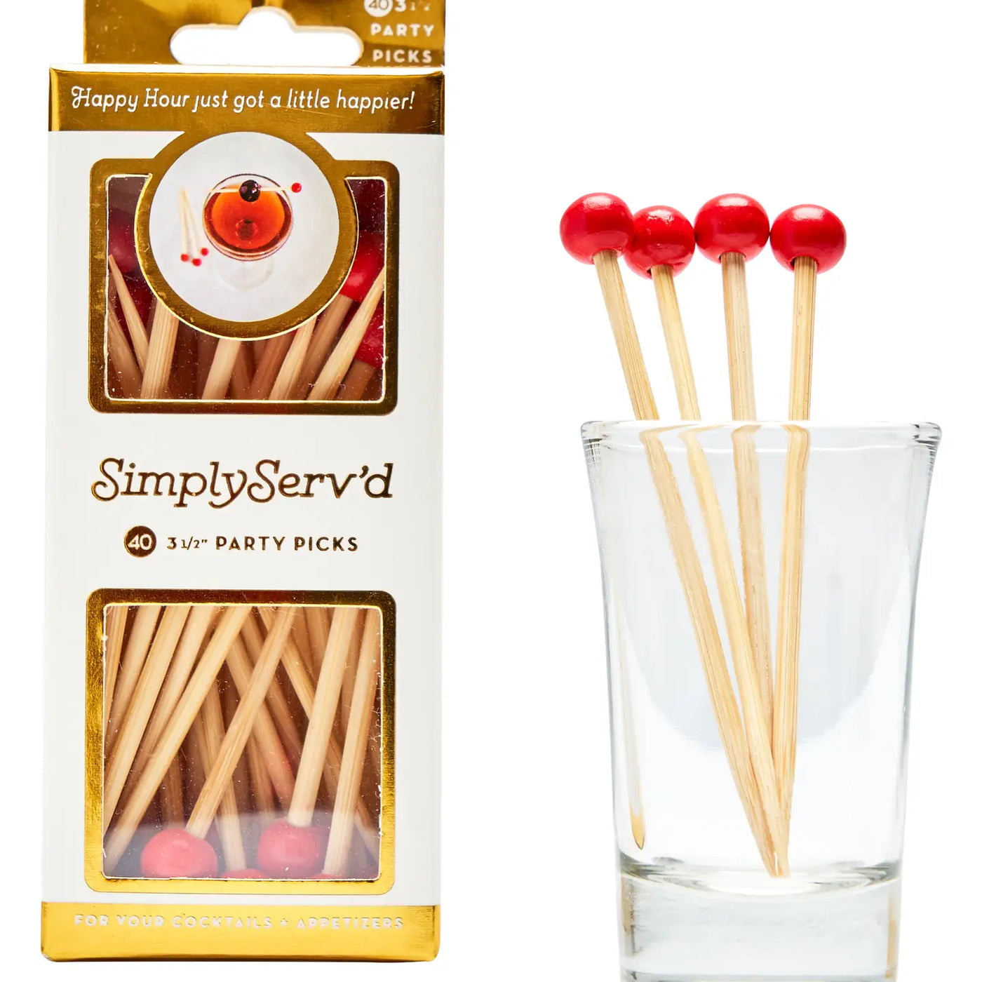 Party Pick Fancy Bamboo Toothpicks Small