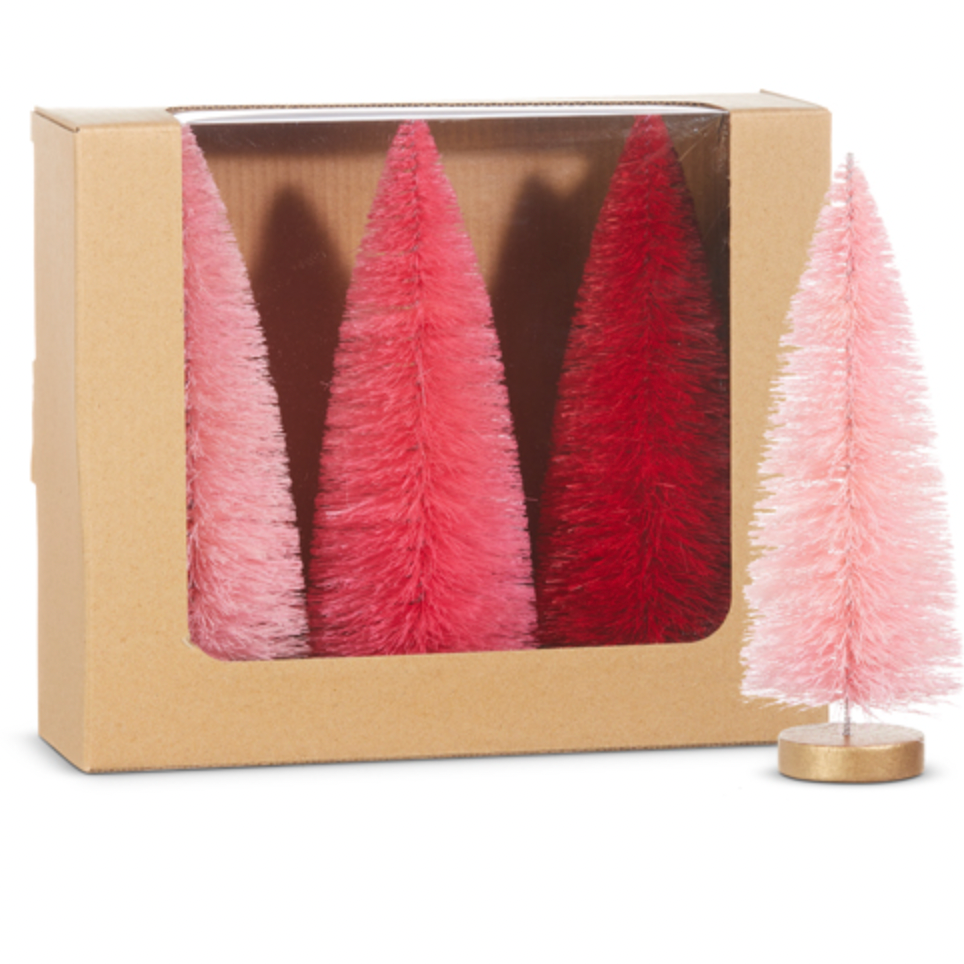 Pink Bottle Brush Tree Set