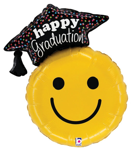 Smiley Face Graduation Balloon