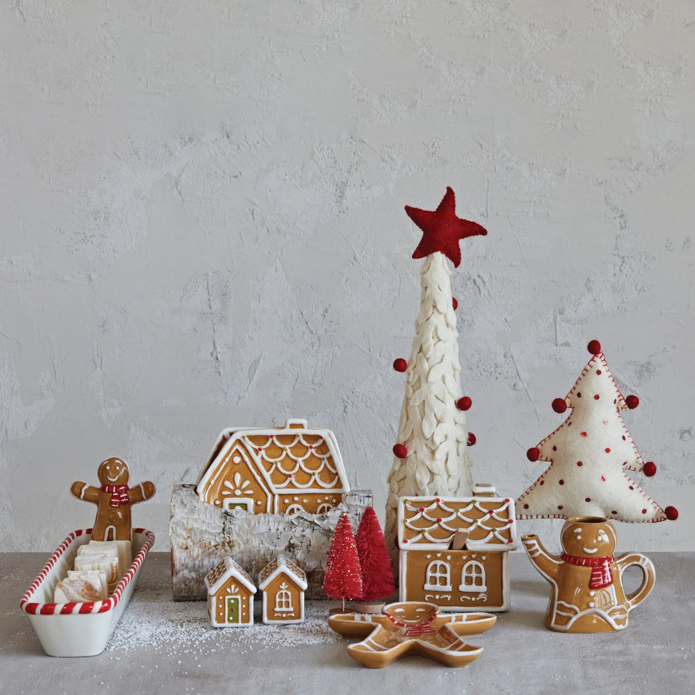 Ceramic Gingerbread House Shaped Plate