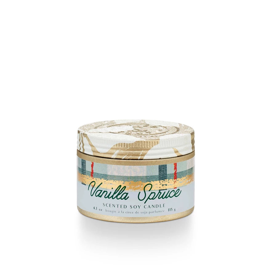 Vanilla Spruce Small Tin Candle