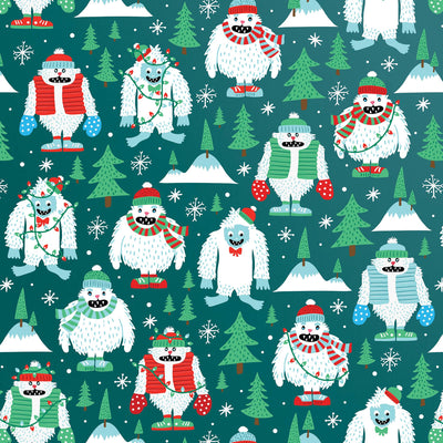 Yeti for the Holidays Jumbo Gift Wrap Roll