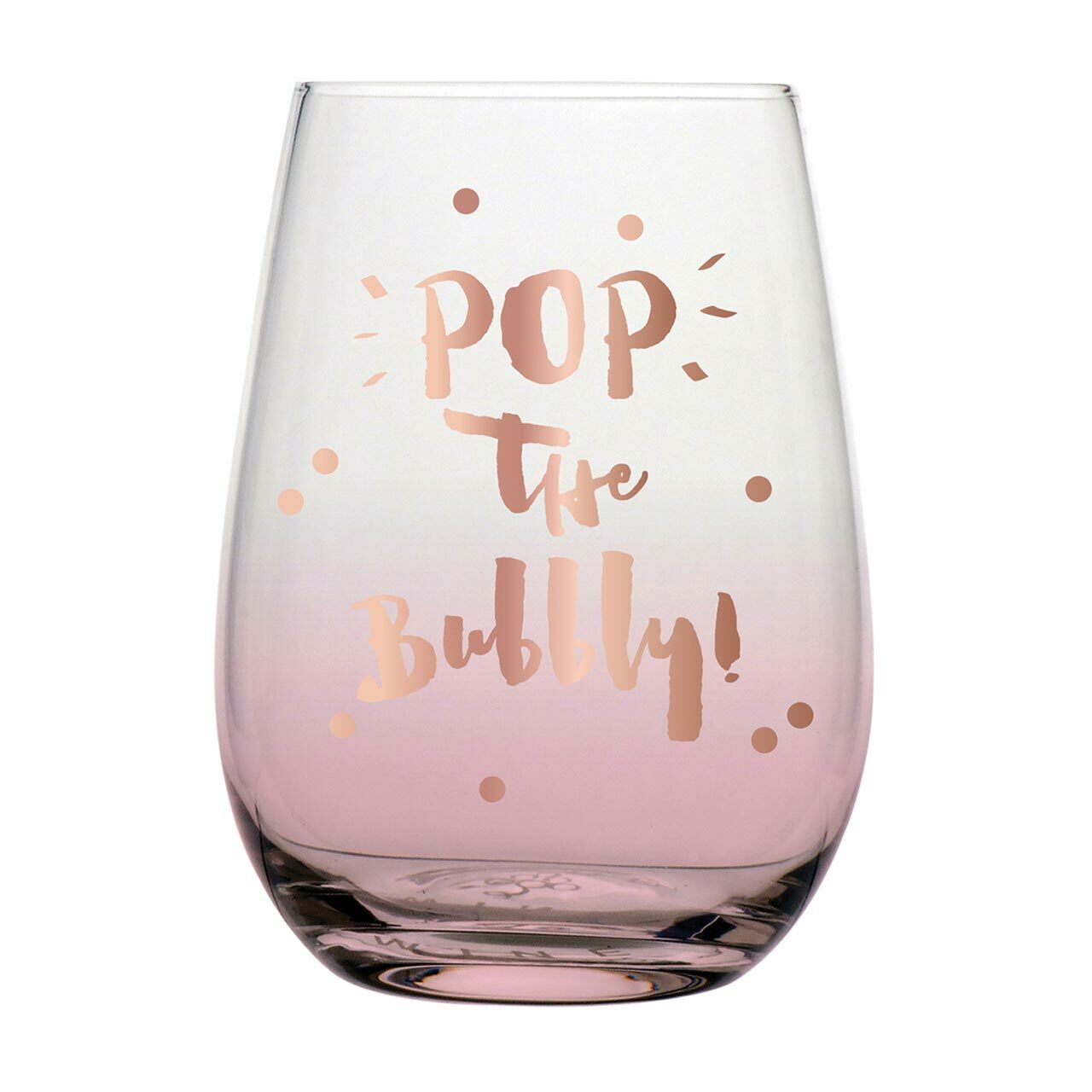Pop the Bubbly Wine Glass