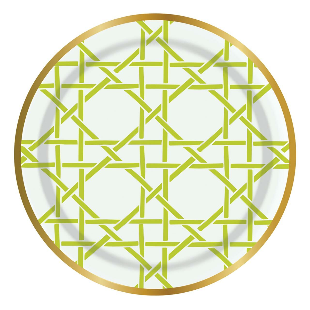 Green and Gold Geometric Plates
