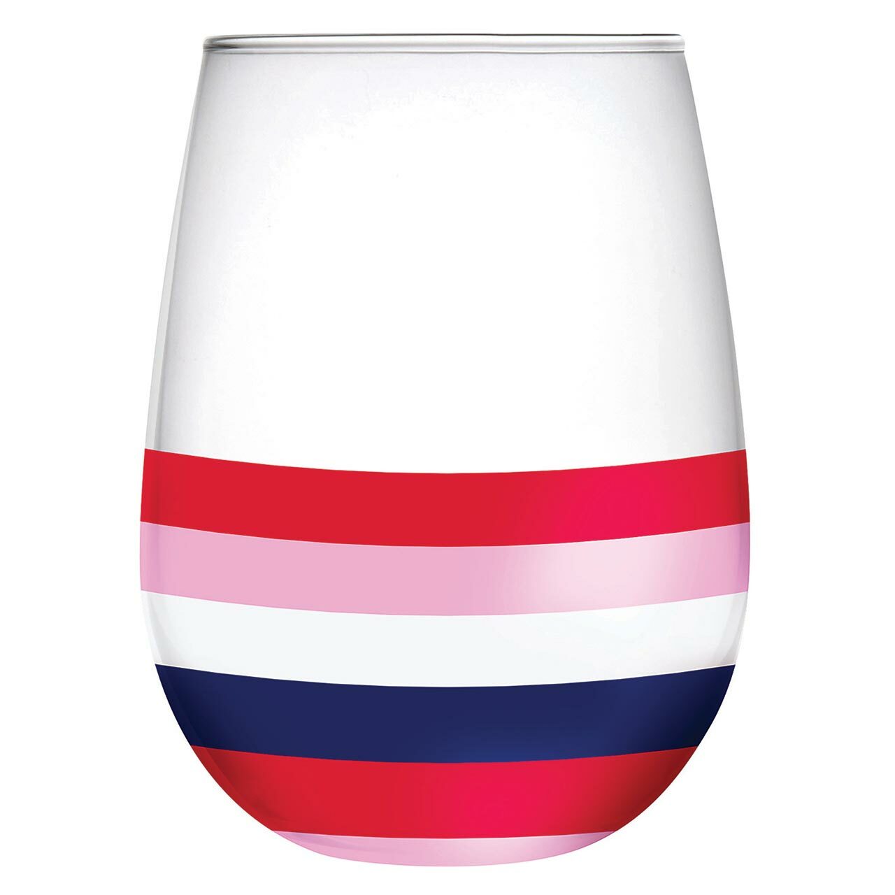 Patriotic Stripes Wine Glass