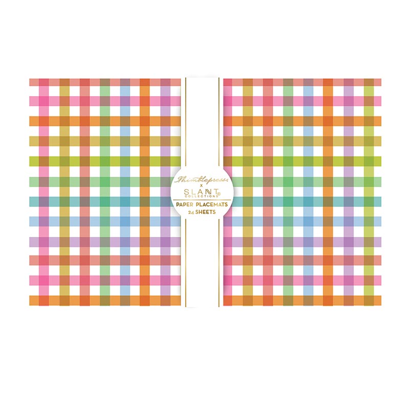 Rainbow Gingham Placemats