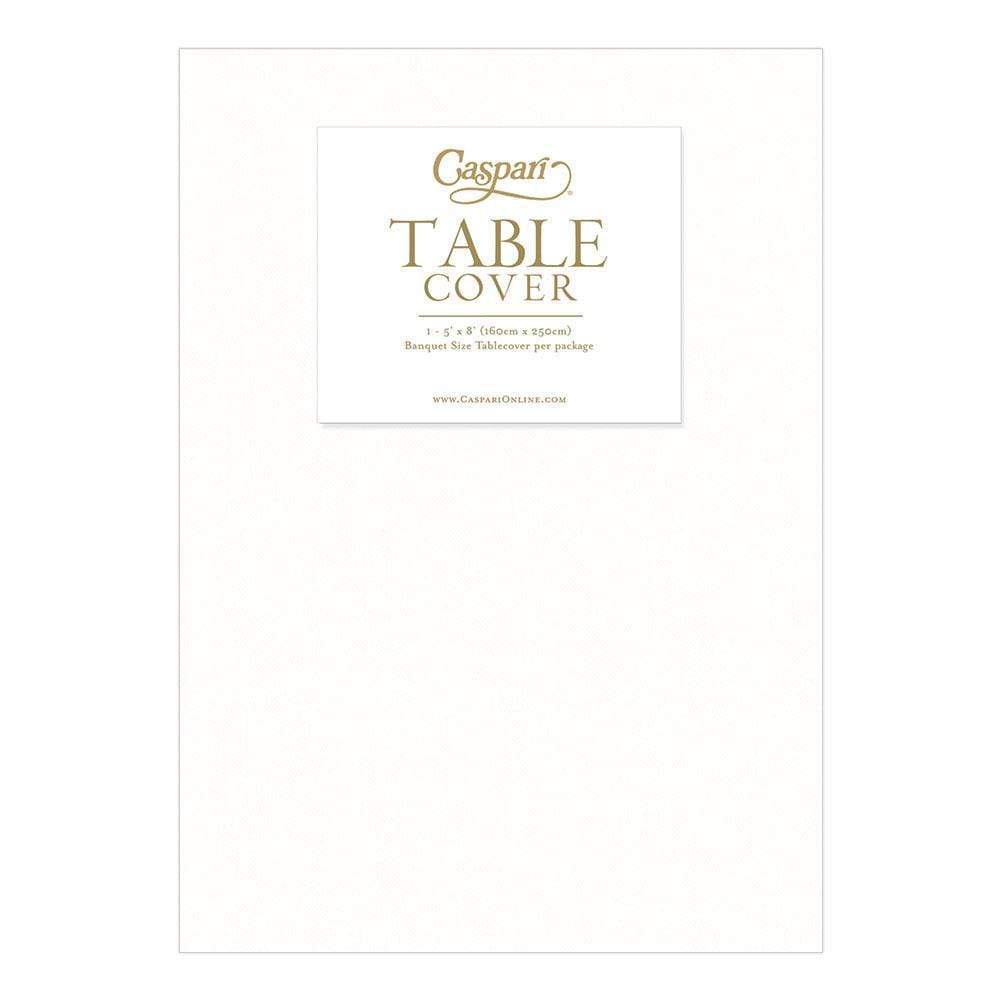 Paper Linen Solid Table Cover - White