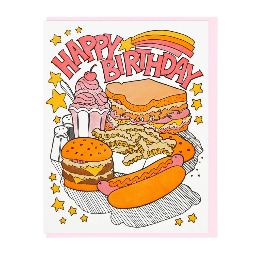 Birthday Card - Fast Food