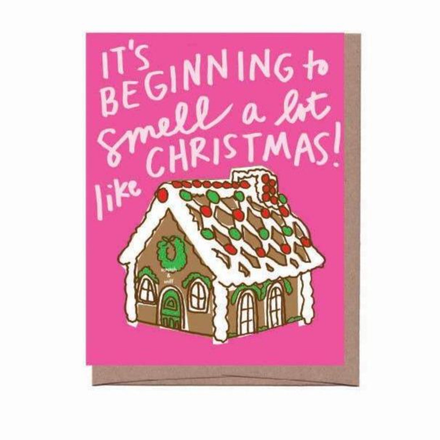 Scratch & Sniff Gingerbread House Holiday Card