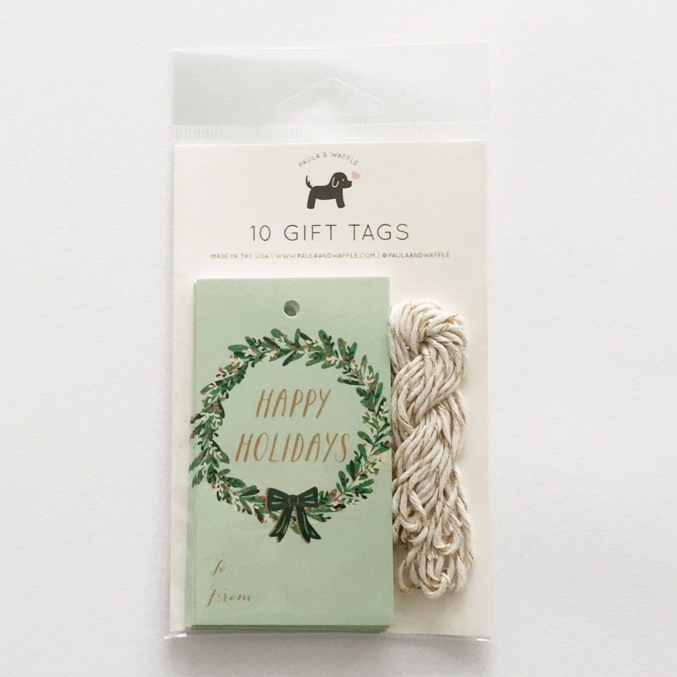 Wreath Holiday Gift Tags Set
