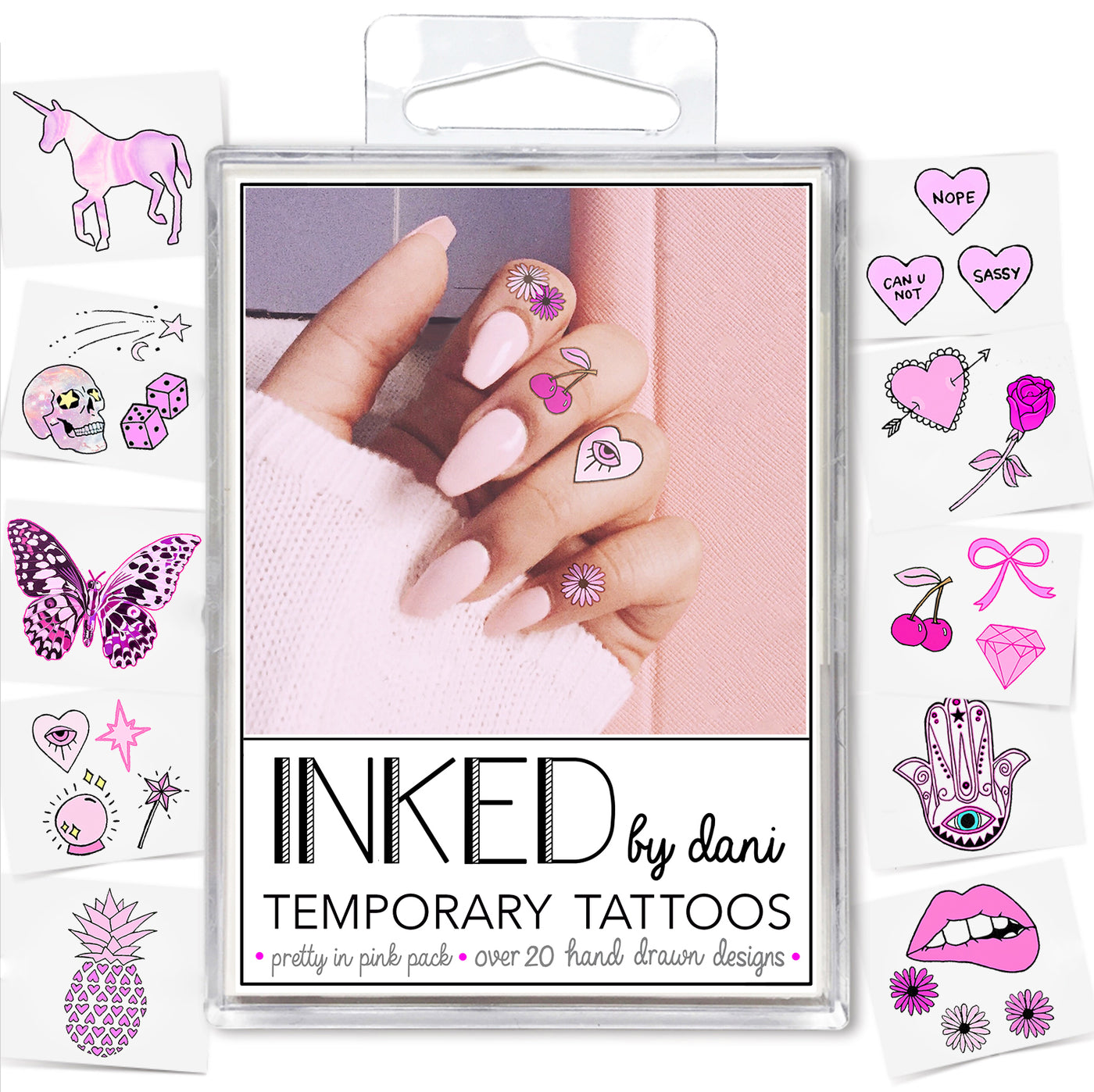Pretty in Pink Tattoo Pack
