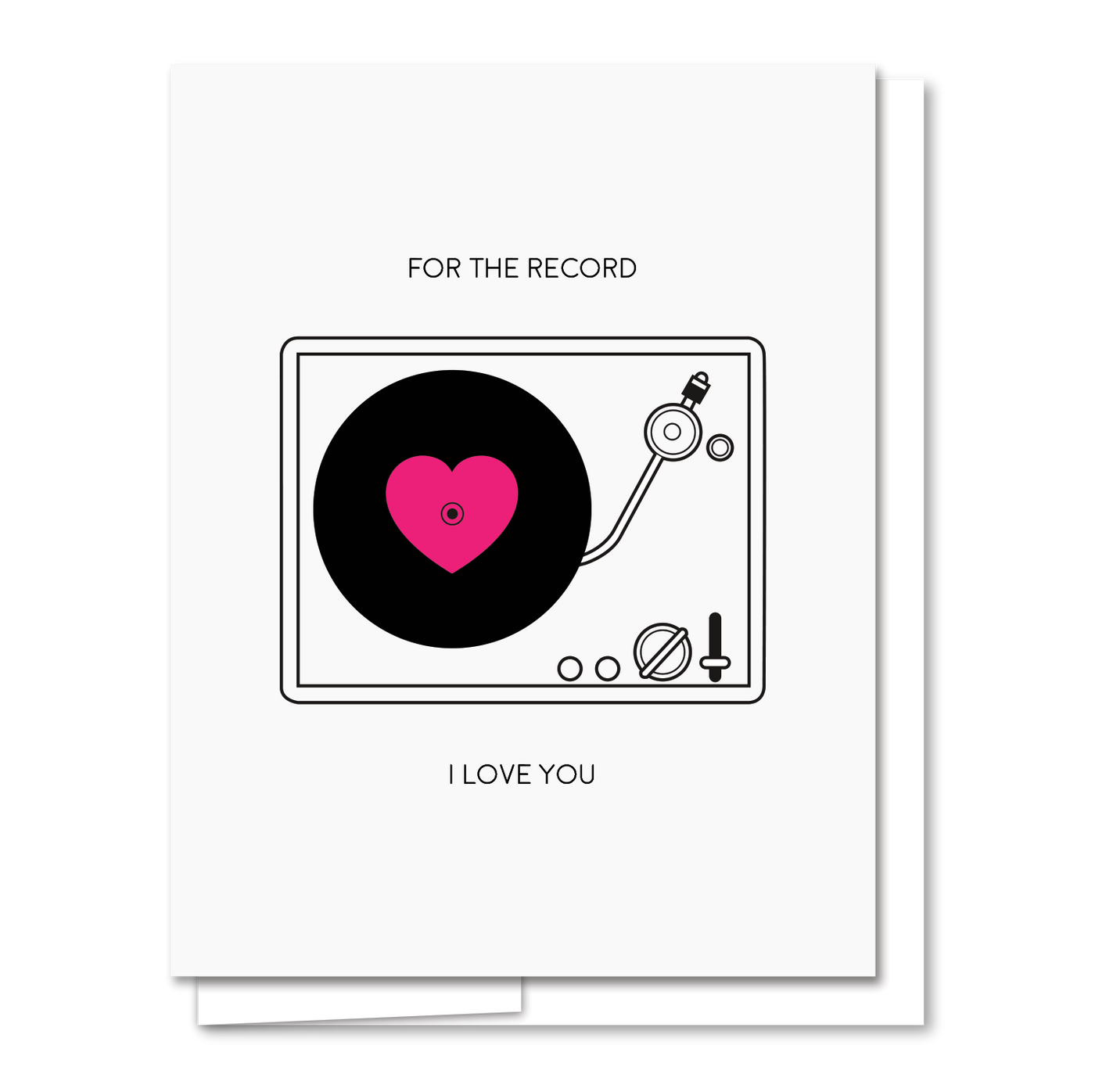 For the Record - Illustrated Funny Love Card