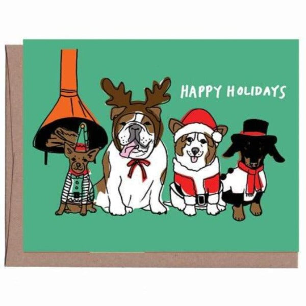 Vintage Dogs Holiday Card