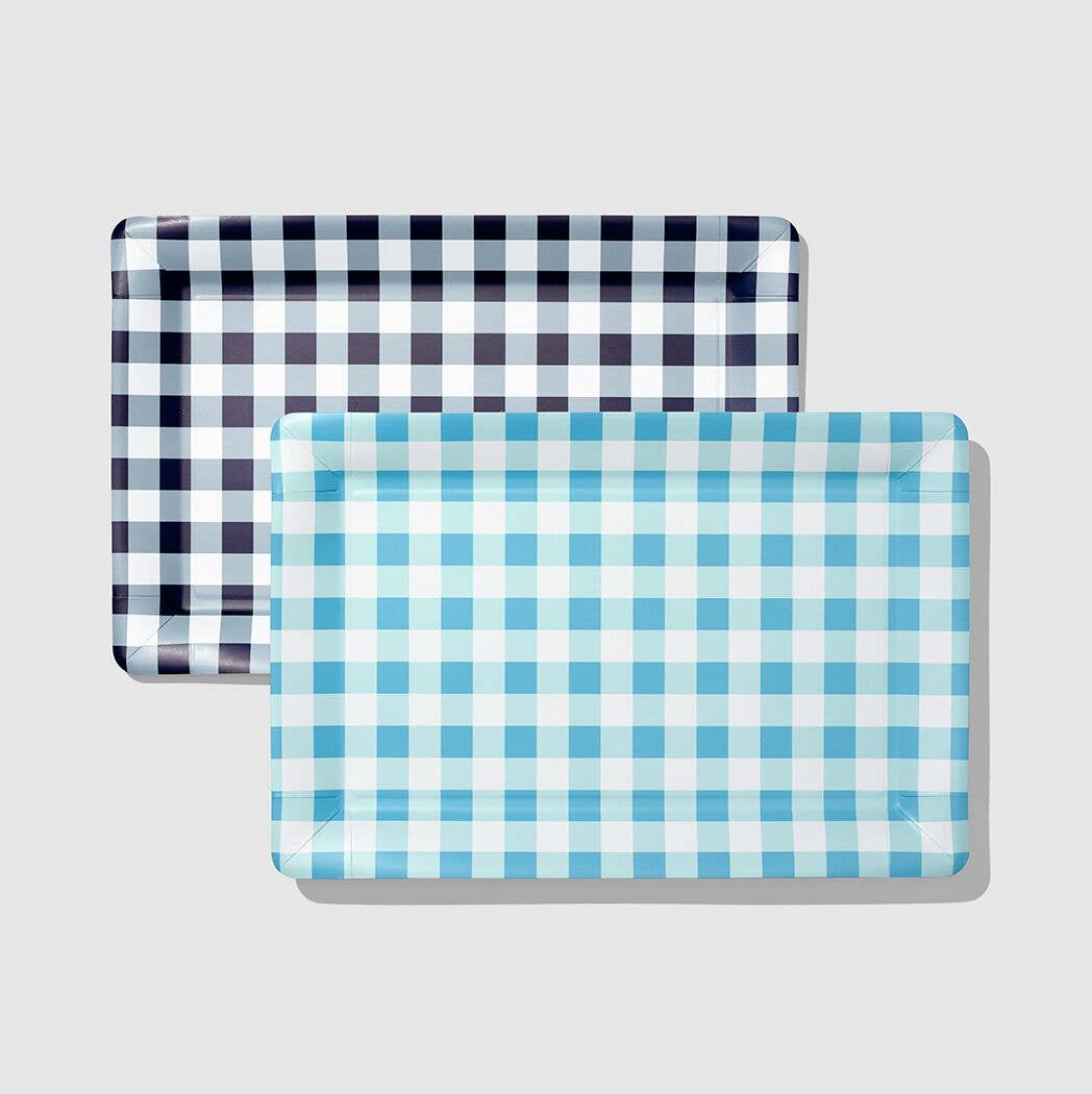Gingham Serving Tray (2 per Pack)