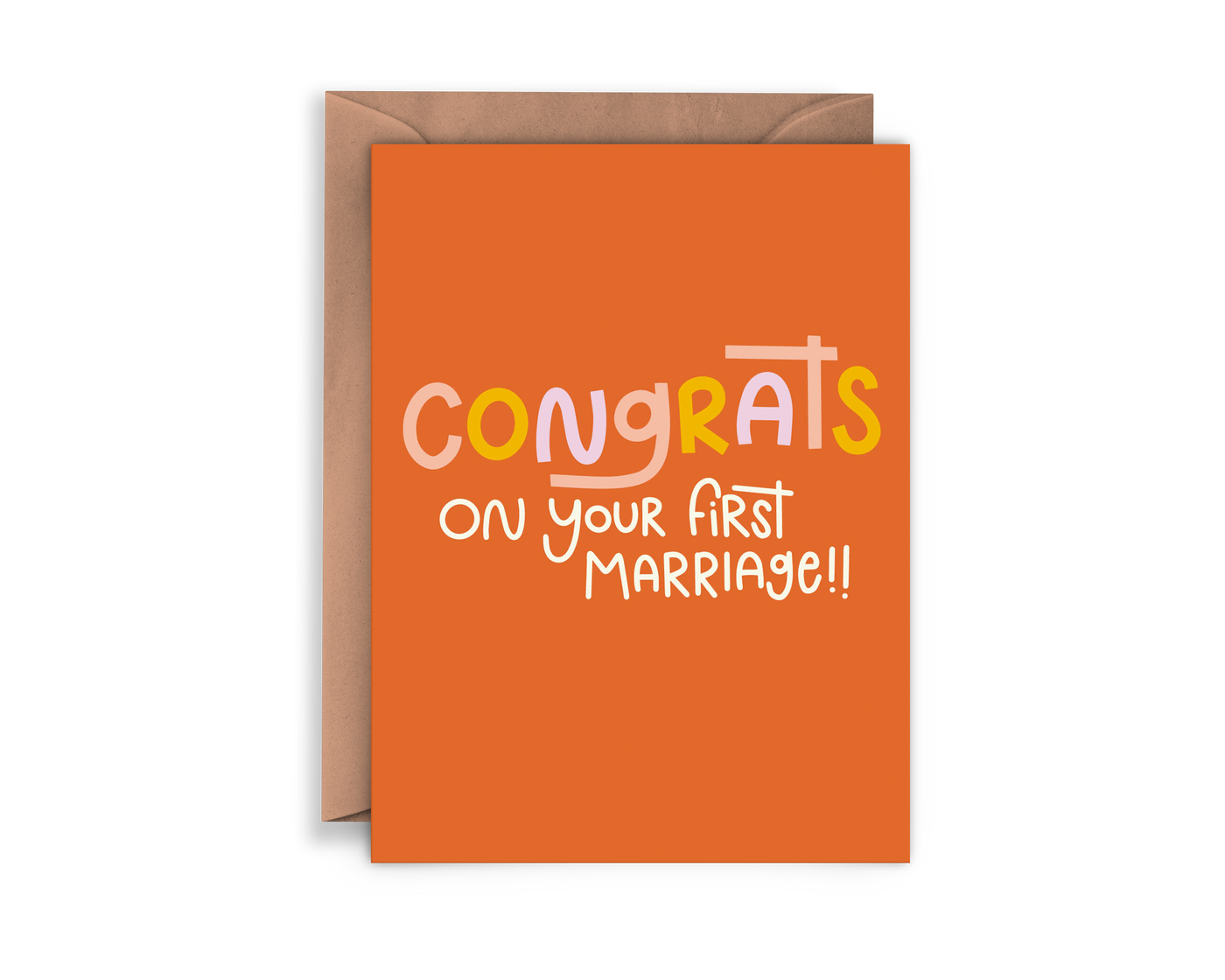 Congrats on Your First Marriage Wedding Card