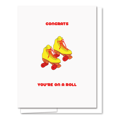 Roller Skate - Illustrated Congratulations Card
