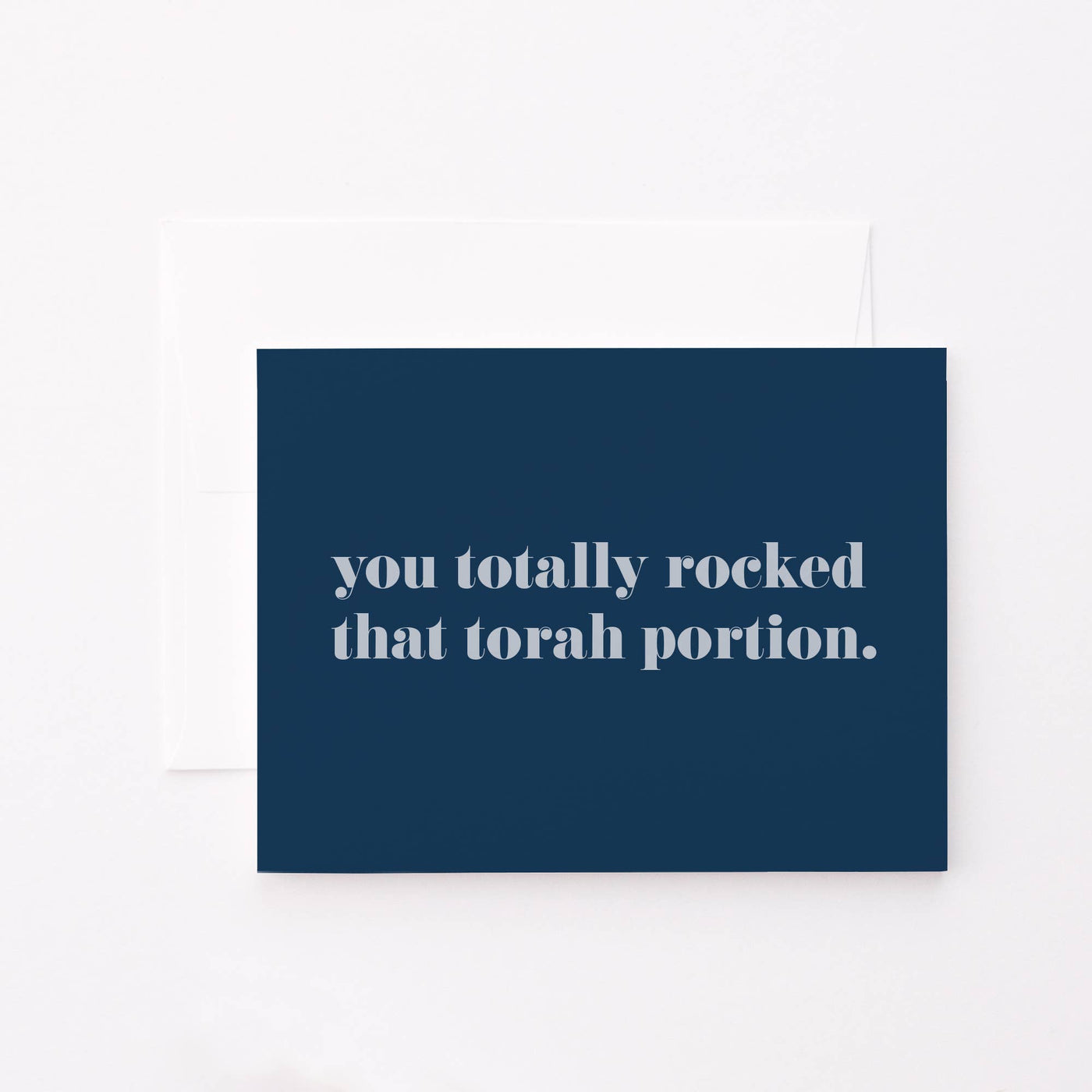 You Totally Rocked that Torah Portion - Blue Greeting Card