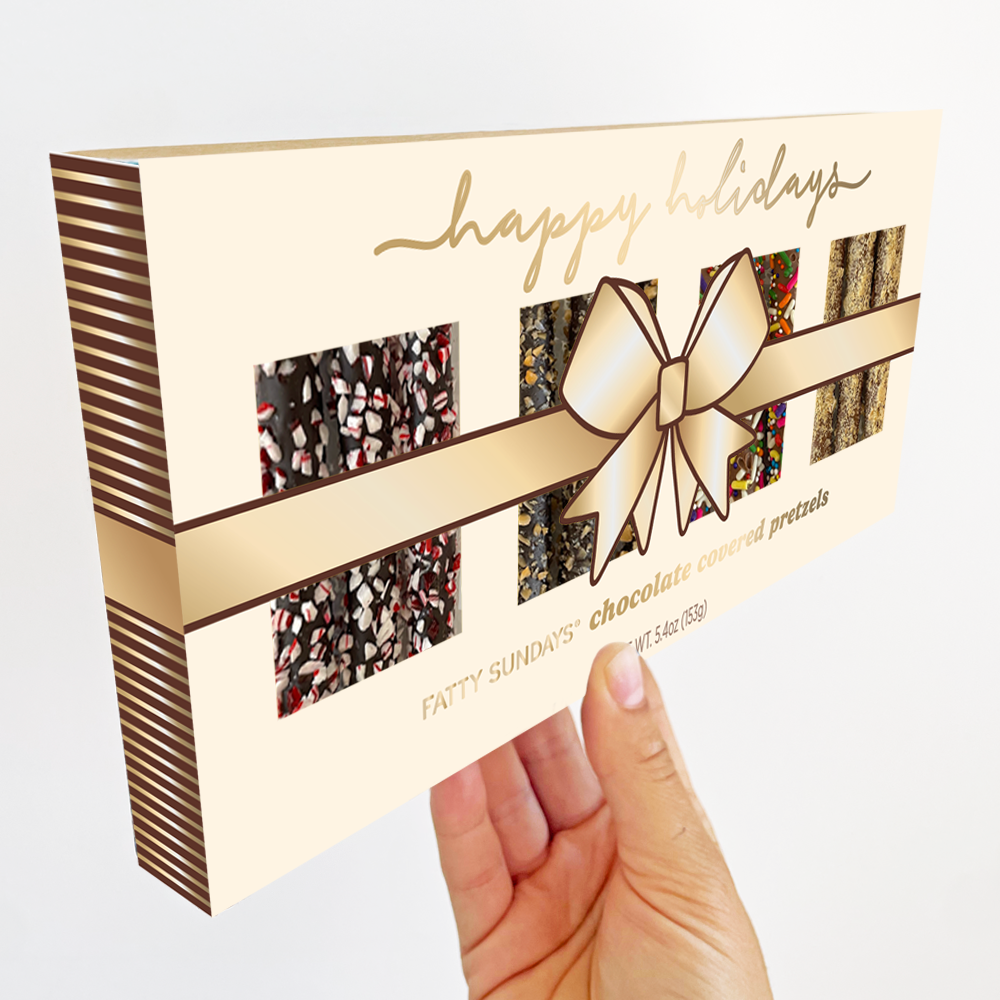 Happy Holidays Chocolate Covered Pretzel Gift Set