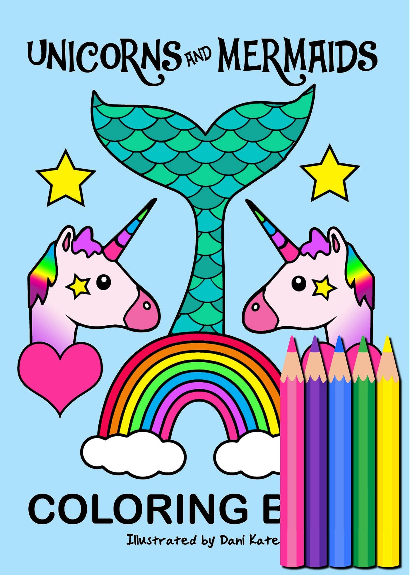 Unicorns and Mermaids Mini Coloring Book