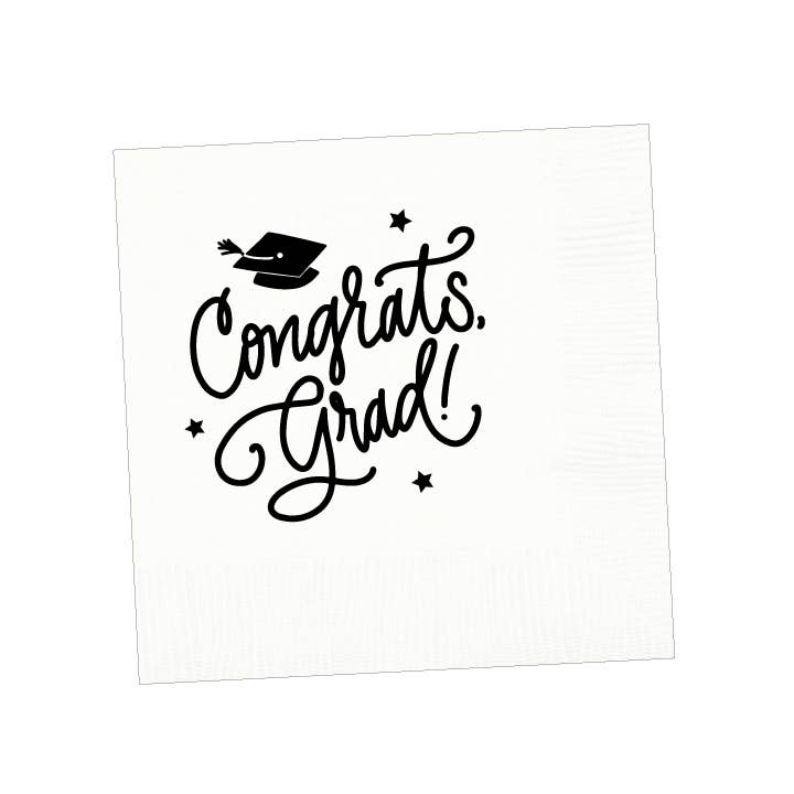 Congrats, Grad! | White Napkins