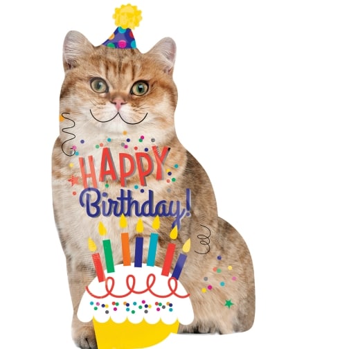 Happy Birthday Cat Balloon