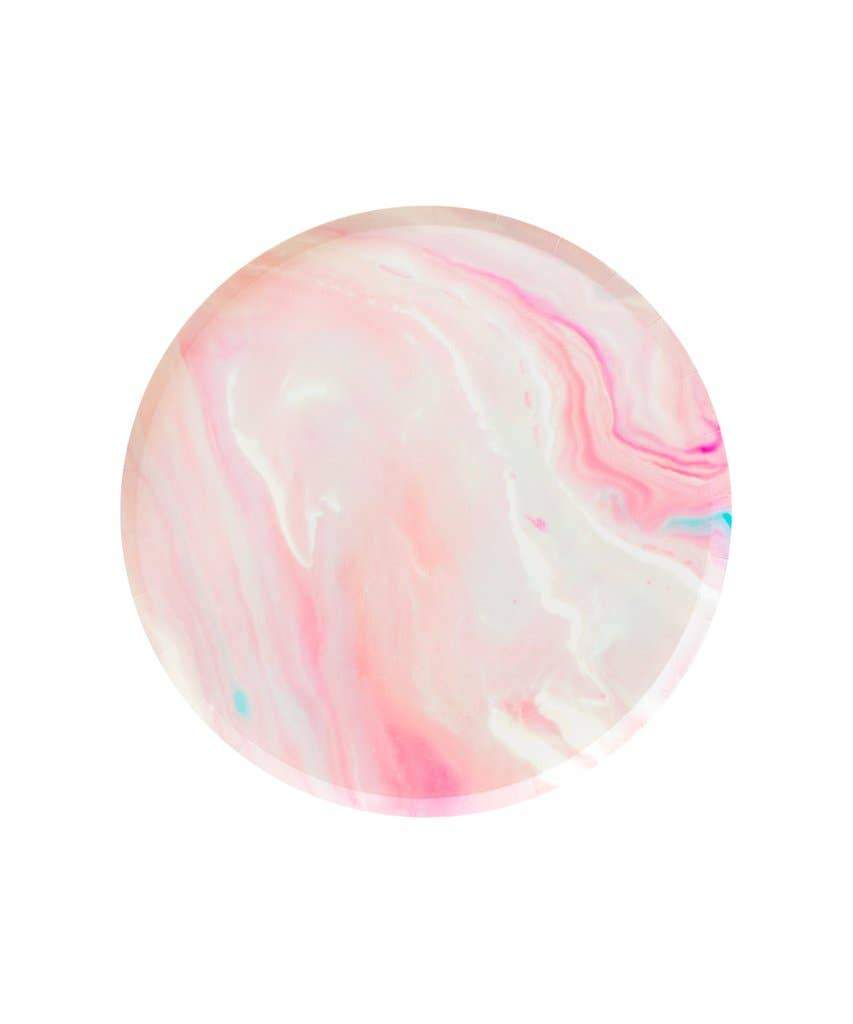 Small Pink Marble Plates