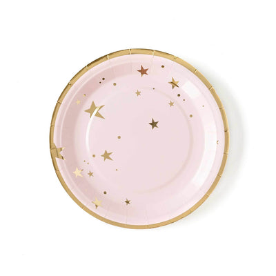 Baby Pink Gold Star Plates