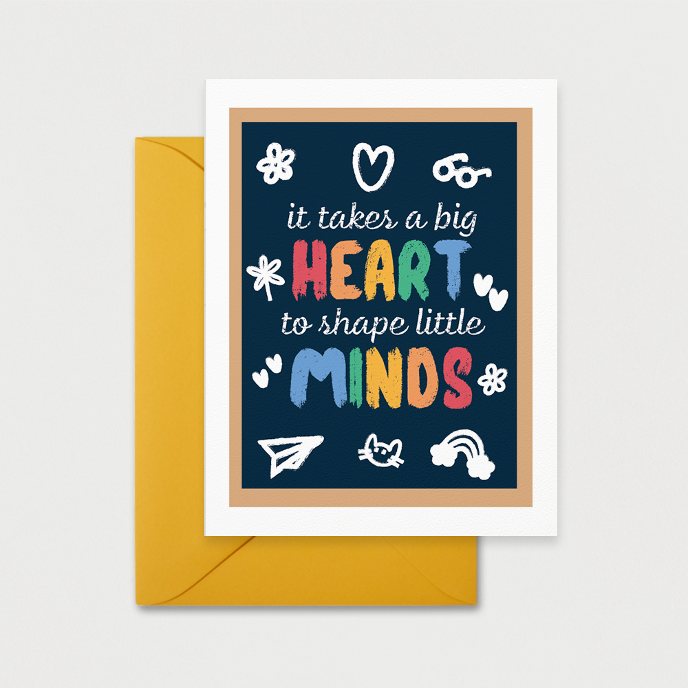 It Takes a Big Heart Teacher Greeting Card