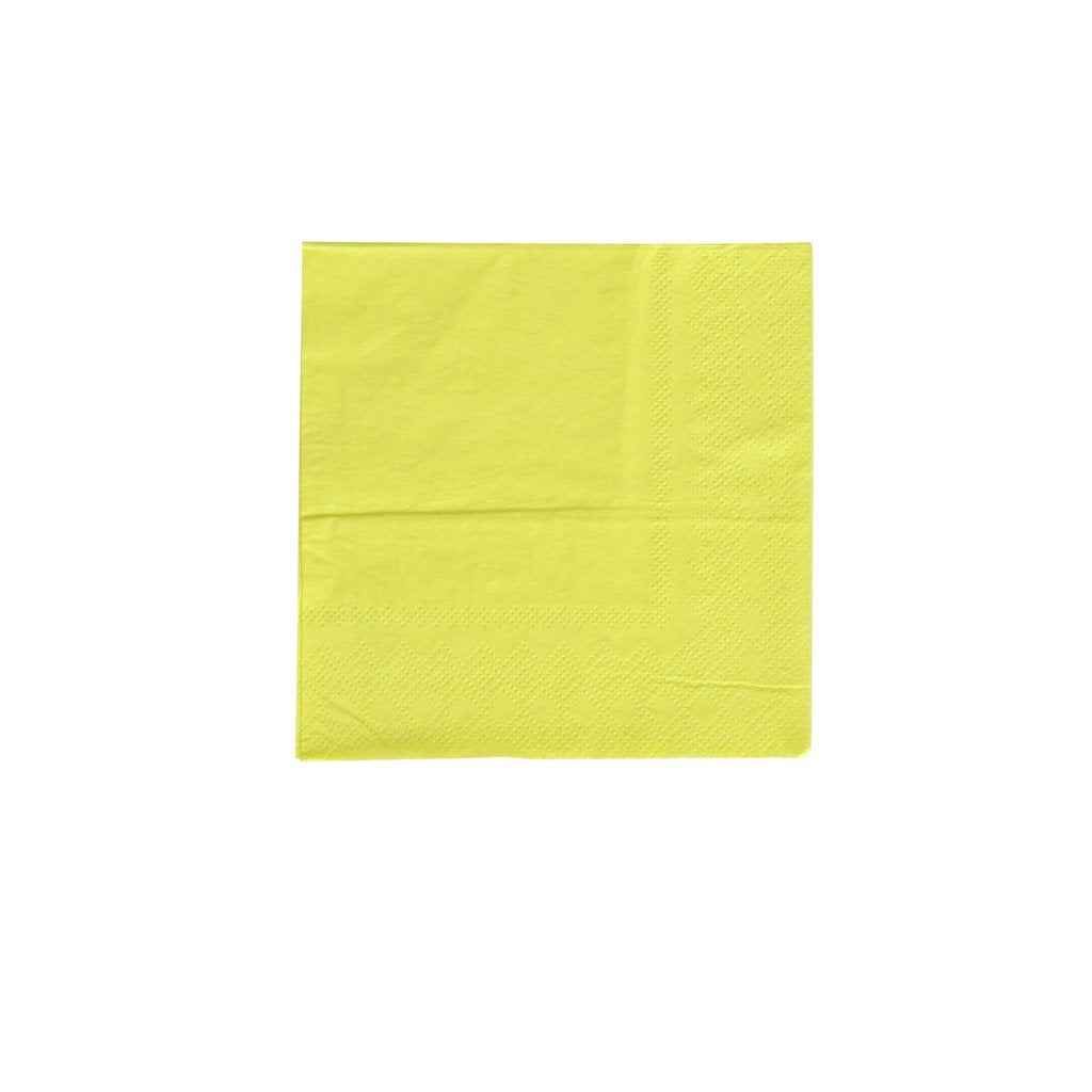 Bright chartreuse cocktail napkin bringing a blast of color to your next party or event!