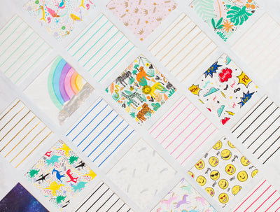 Mint Frenchie Striped Large Napkins
