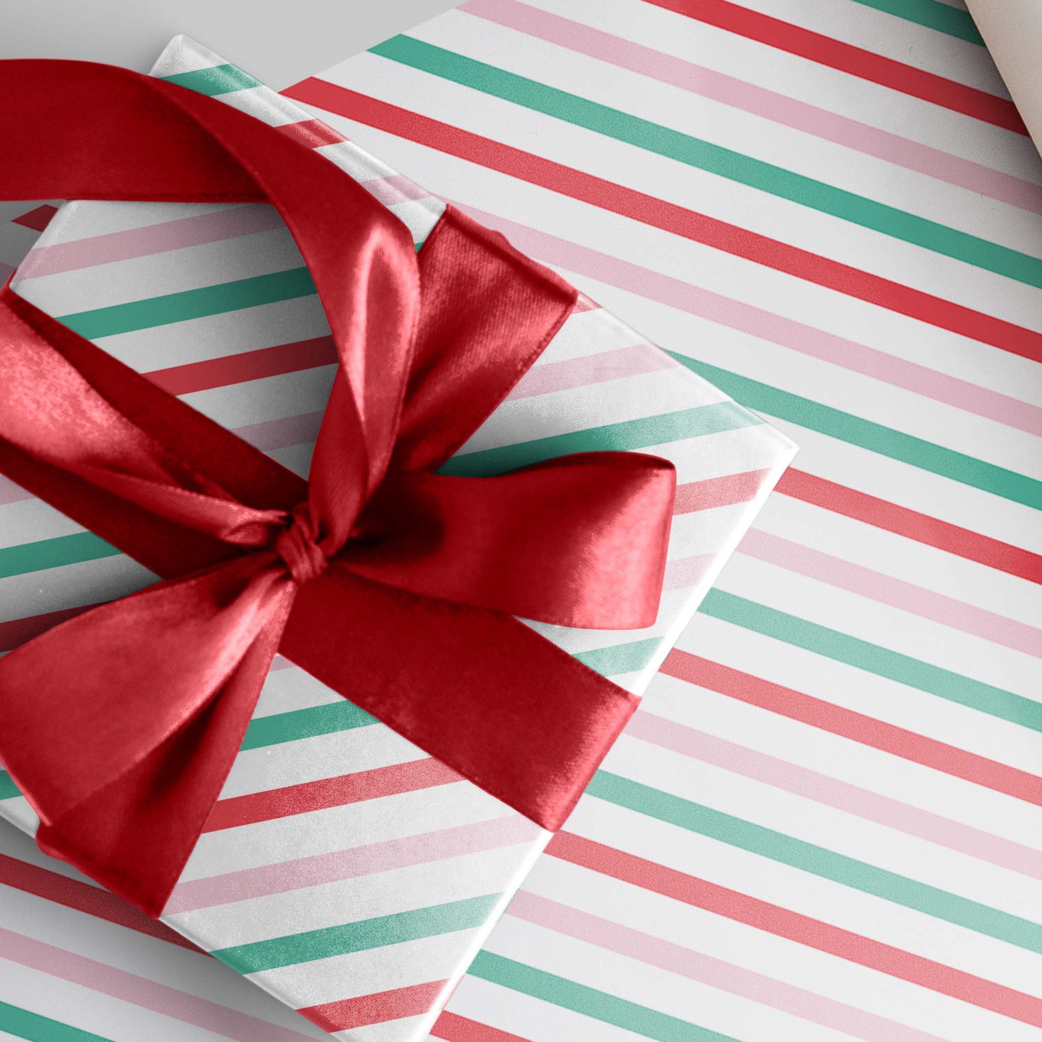 Diagonal Stripes Gift Wrap Sheet – Pink Flamingo Party Co.