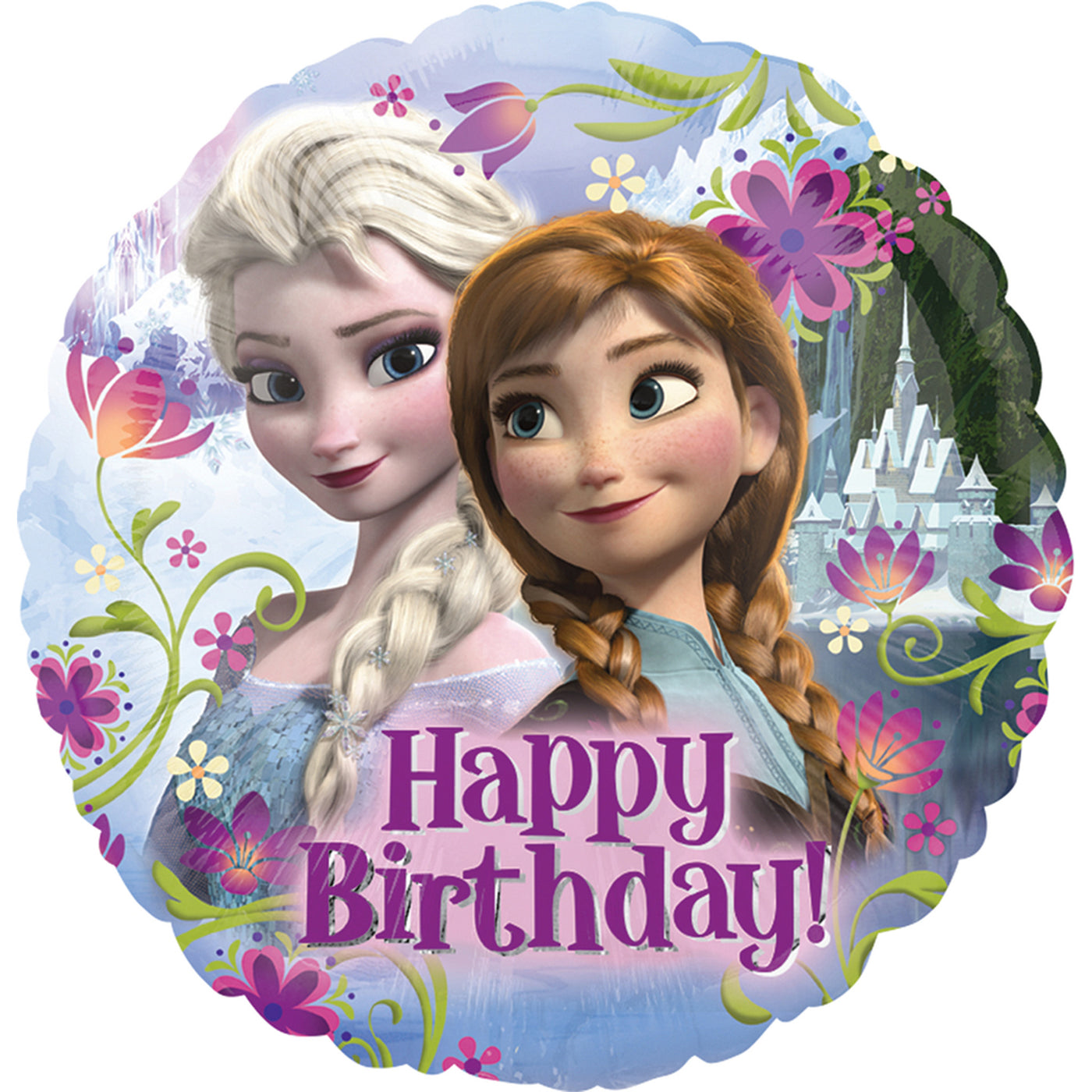 Frozen Elsa and Anna Birthday Balloon