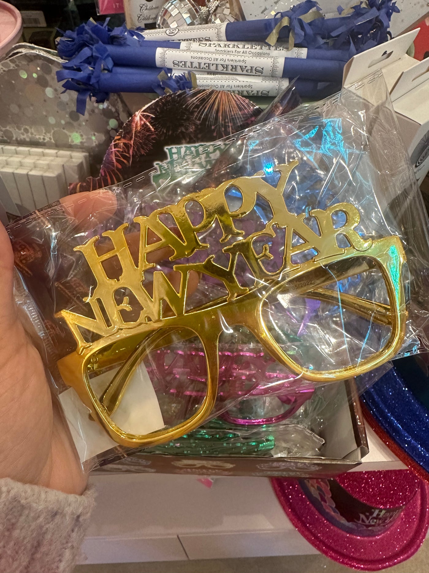 Metallic Happy New Year Glasses