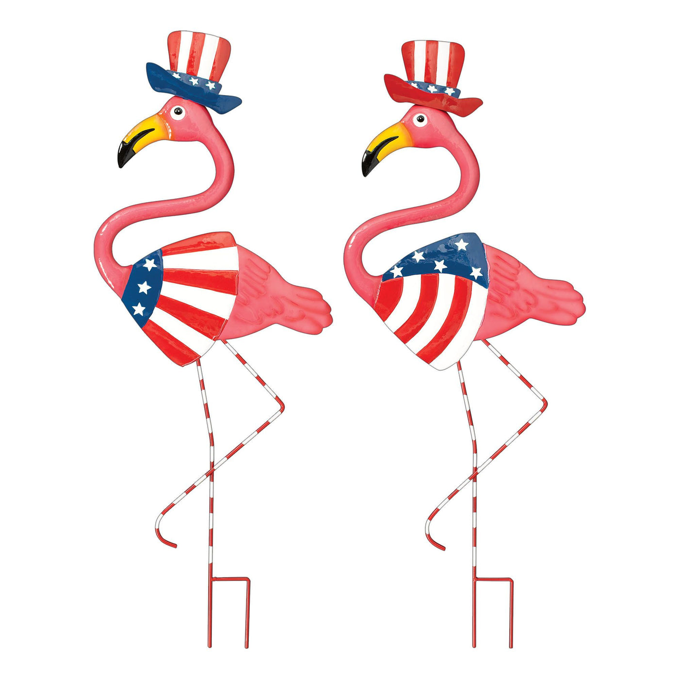 Patriotic Flamingo Yardstake