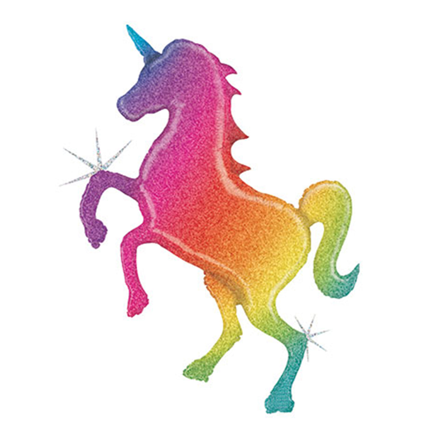 XXL Glitter Rainbow Unicorn Balloon