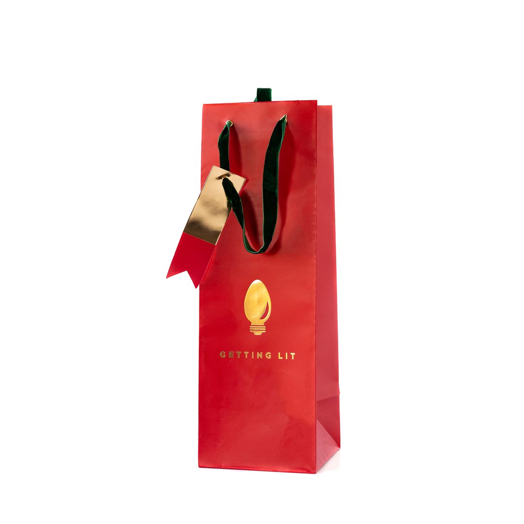 Getting lit wine gift bag is the perfect holiday gift bag for your wine gifts