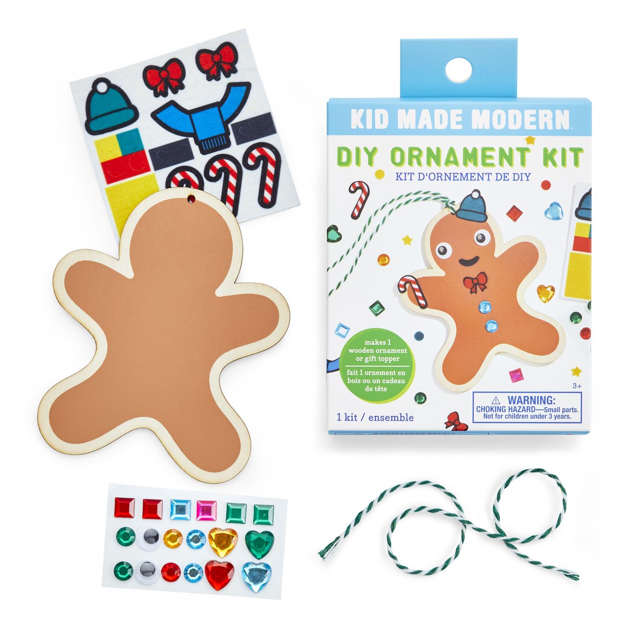 Wooden Gingerbread Man Ornament Kit