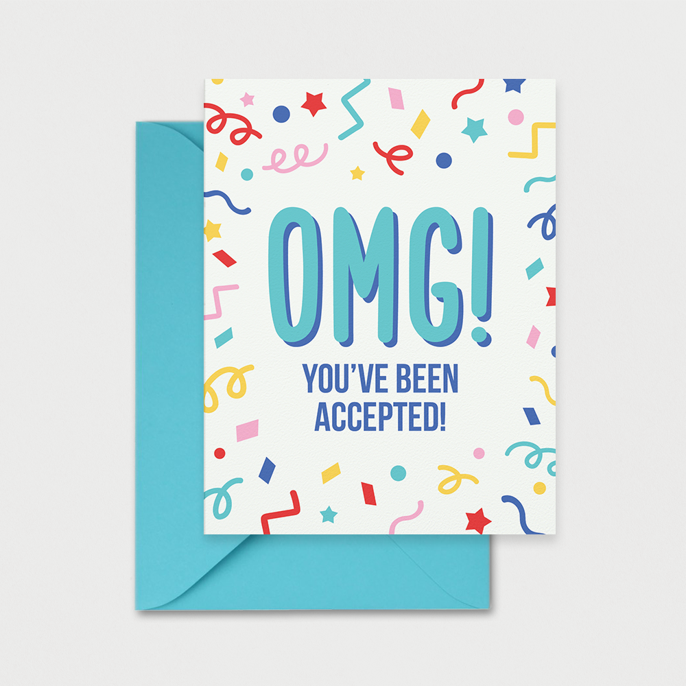 OMG College Acceptance Greeting Card