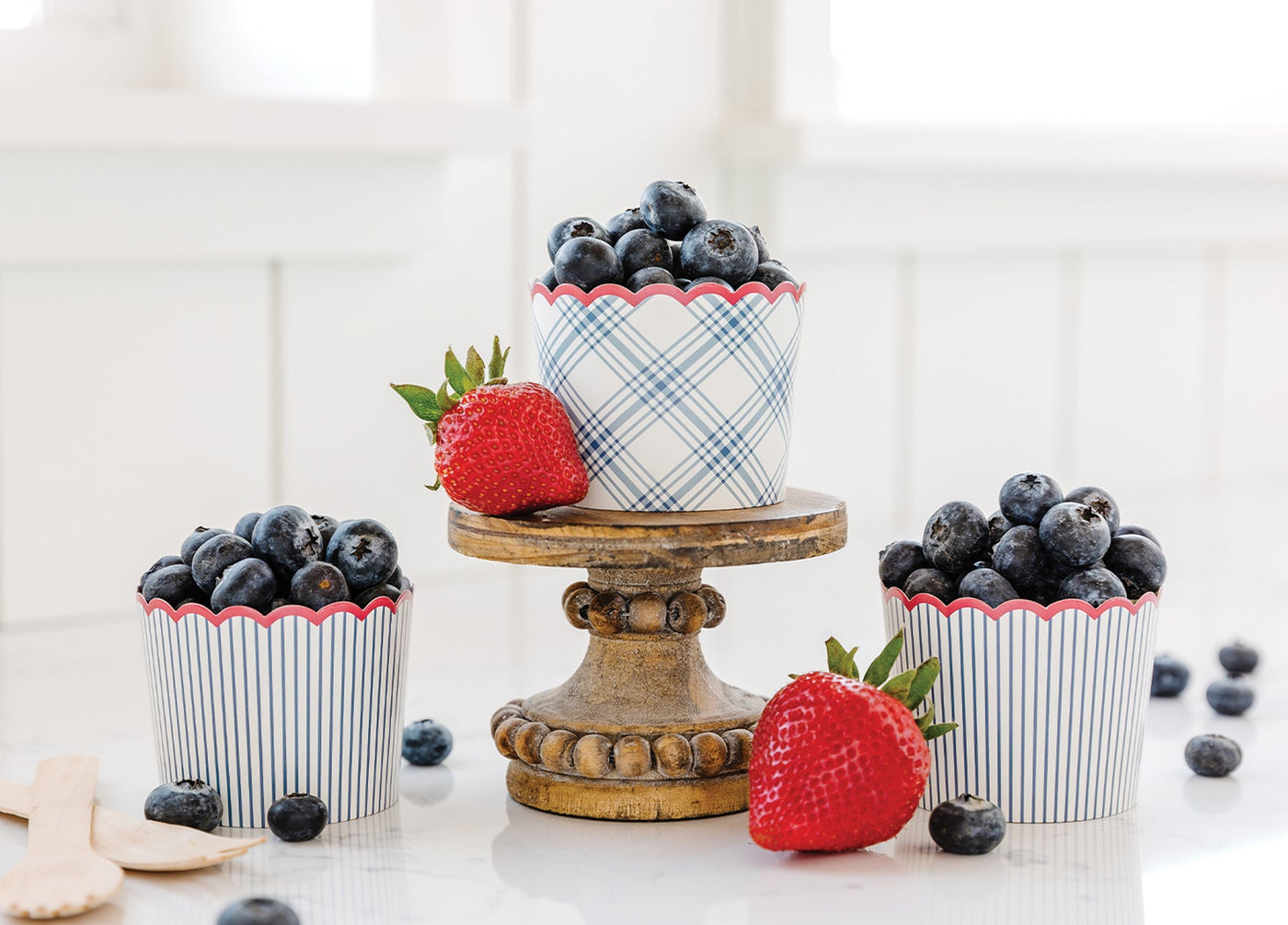 Red White and Blue Baking Cups