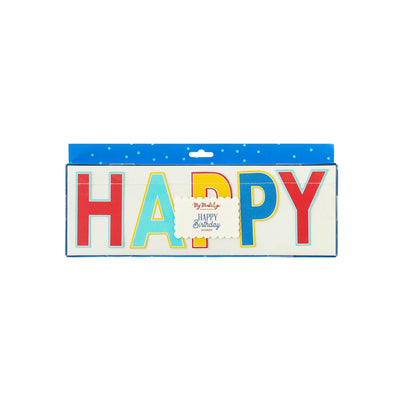 Blue Happy Birthday Banner Set