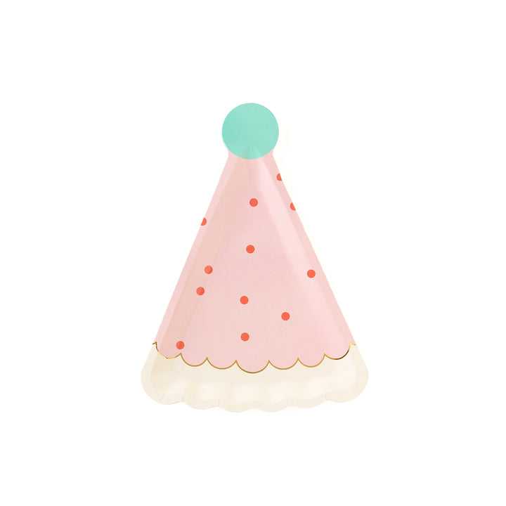 Pink Birthday Hat Plate