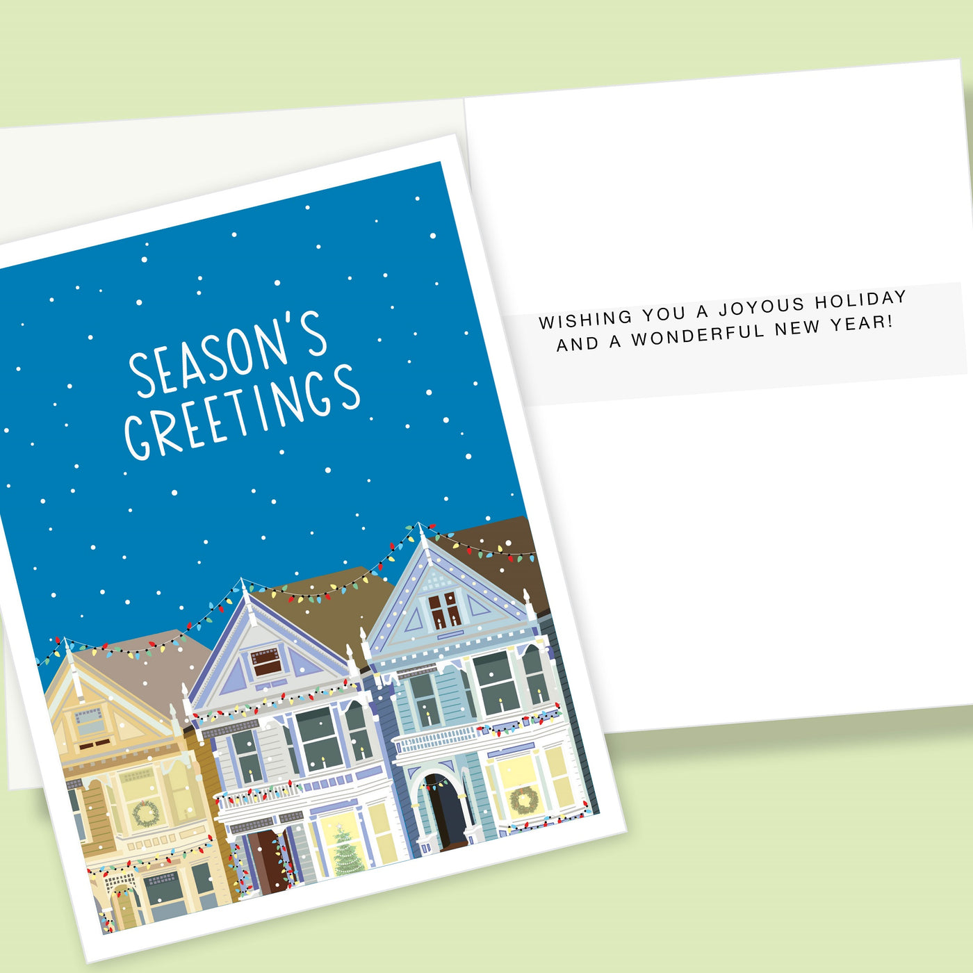 Season's Greeting's Holiday Homes Card