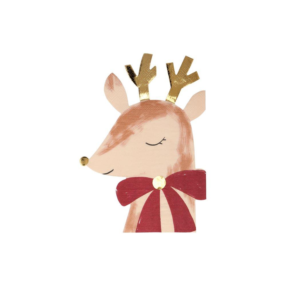 Reindeer with Bow Napkins