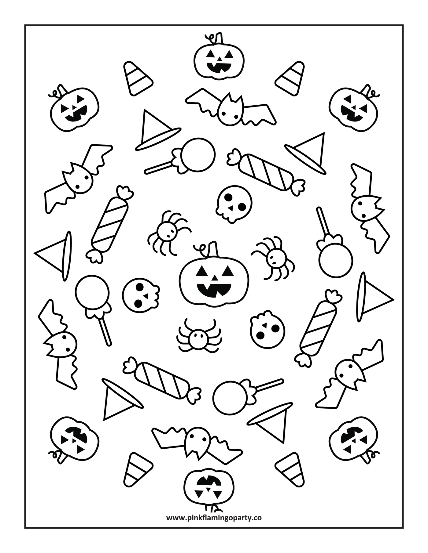 Halloween Mandala Coloring Page - Digital Download