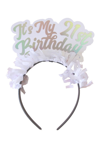 21st birthday celebration headband